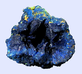Azurite Geode Half, Burra Burra Mine, Burra, North Mt Lofty Ranges, Mt Lofty Ranges, South Australia, Australia