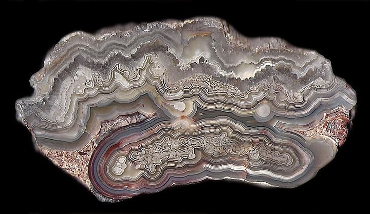 Crazy Lace Agate, Sierra Santa Lucia, Ejido Benito Juarez, Mun. de Ahumada, Chihuahua, Mexico