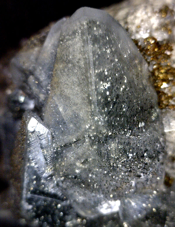 Calcite with Pyrite and Marcasite, Conco Mine, North Aurora, Kane Co., Illinois