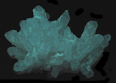 Phosphorescent Celestine, Racalmuto Mine, Racalmuto, Agrigento Province, Sicily, Italy in SWUV