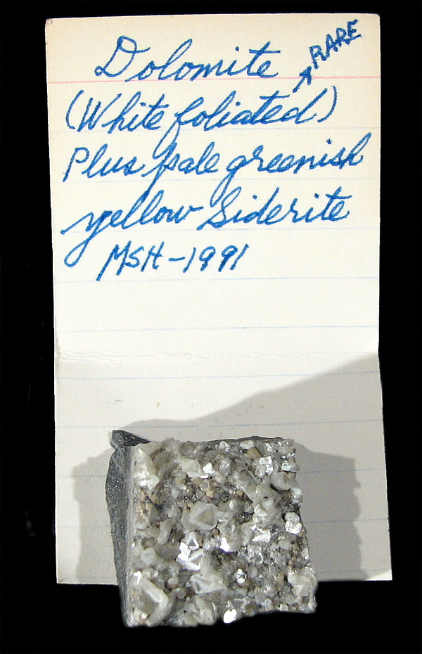 Dolomite and Siderite, Mont Saint-Hilaire, Québec, Canada ex Ron Waddell