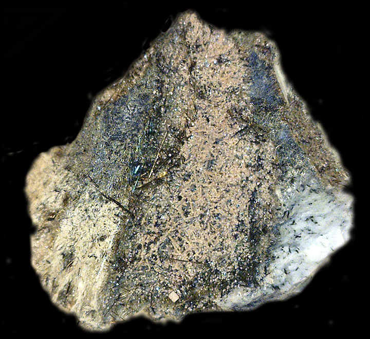 Epididymite on Aegerine, Poudrette Quarry, Mont Saint-Hilaire, Rouville RCM, Montérégie, Québec, Canada