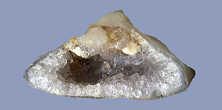 Botryoidal Fluorite on Amethyst in Geode, Mahodari, Nasik District, Maharashtra, India