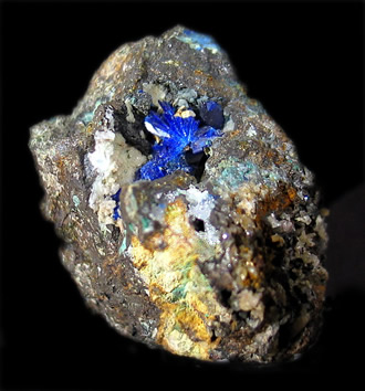 Linarite, Beaver Claim, Kaslo, Central Kootenay Regional District, Kootenays, British Columbia, Canada