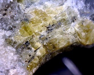 Lorenzenite with Narsarsukite and Unknown, Poudrette Quarry, Mont Saint-Hilaire, Rouville RCM, Montérégie, Québec, Canada