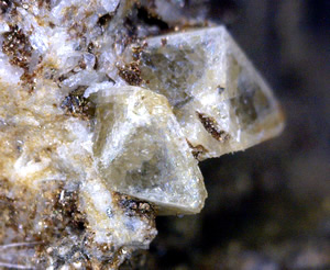 Nenadkevichite, Zircon, Albite and Chamosite, Poudrette Quarry, Mont Saint-Hilaire, Rouville RCM, Montérégie, Québec, Canada