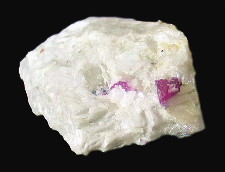 Corundum variety Ruby on Marble, Jegdalek Ruby Mine, Sorobi District, Kabol Province, Afghanistan