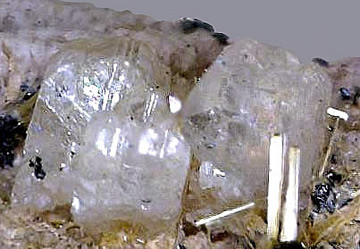 Rutile Epitaxial on Hematite with Albite,  Novo Horizonte, Bahia, Northeast Region, Brazil