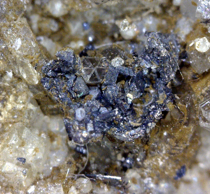 Anatase, Rutile, Quartz and Fluorite, Poudrette Quarry, Mont Saint-Hilaire, Rouville RCM, Montérégie, Québec, Canada