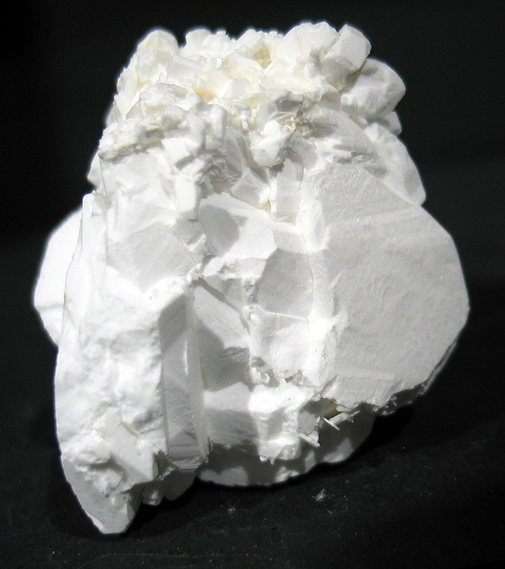 Tincalconite (TL) pseudomorph of Borax, Baker mine/U.S. Borax Mine, Kramer Borate deposit, Boron, Kramer District, Kern Co., California collected by Seibel & Minette