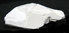 Tincalconite (TL) pseudomorph of Borax, Baker mine/U.S. Borax Mine, Kramer Borate deposit, Boron, Kramer District, Kern Co., California
