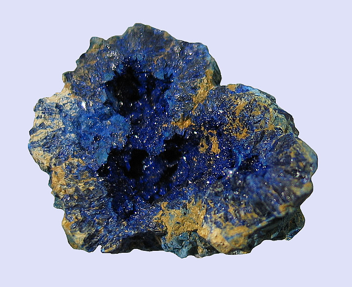 Azurite Geode Half, Morenci Mine, Morenci, Copper Mountain District, Shannon Mts, Greenlee Co., Arizona