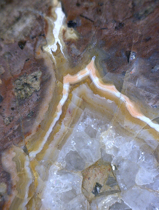 Agate nodule, Steinbach-Hallenberg sports field, Schmalkalden-Meiningen district, Thuringian Forest, Thuringia, Germany