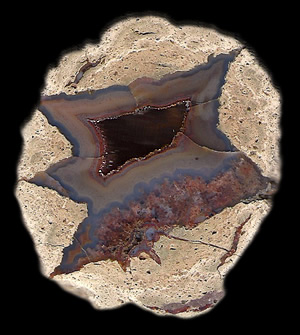 Agate nodule, St Egidien, Glauchau, Saxony, Germany