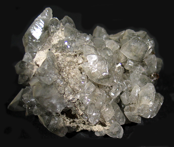 Calcite with Pyrite and Marcasite, Conco Mine, North Aurora, Kane Co., Illinois