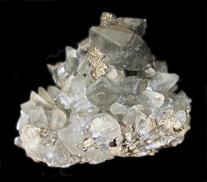 Calcite with Pyrite and Marcasite, Conco Mine, North Aurora, Kane Co., Illinois