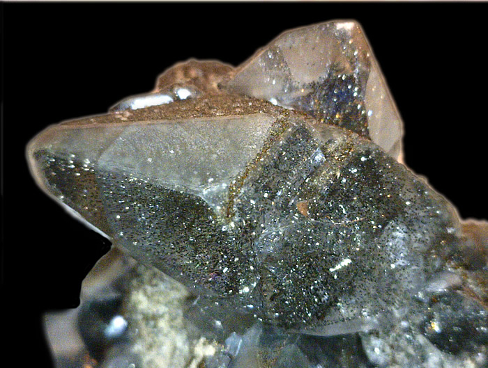 Calcite with Pyrite and Marcasite, Conco Mine, North Aurora, Kane Co., Illinois