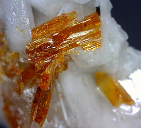 Labuntsovite on Albite and Natrolite, Poudrette Quarry, Mont Saint-Hilaire, Rouville RCM, Montérégie, Québec, Canada