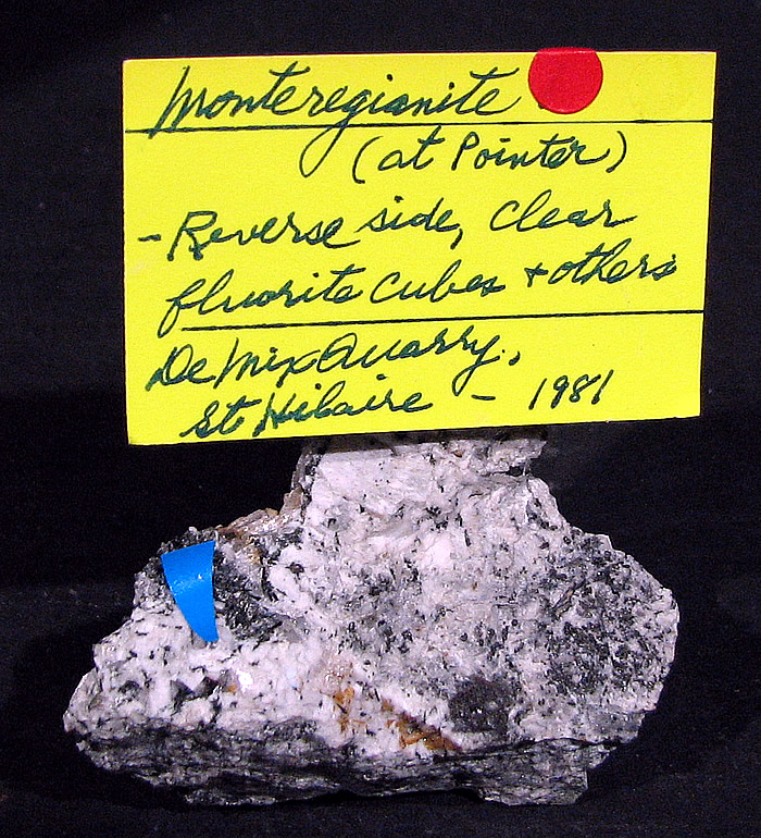 Monteregianite (TL) and Fluorite, Mont Saint-Hilaire, Québec, Canada ex Ron Waddell