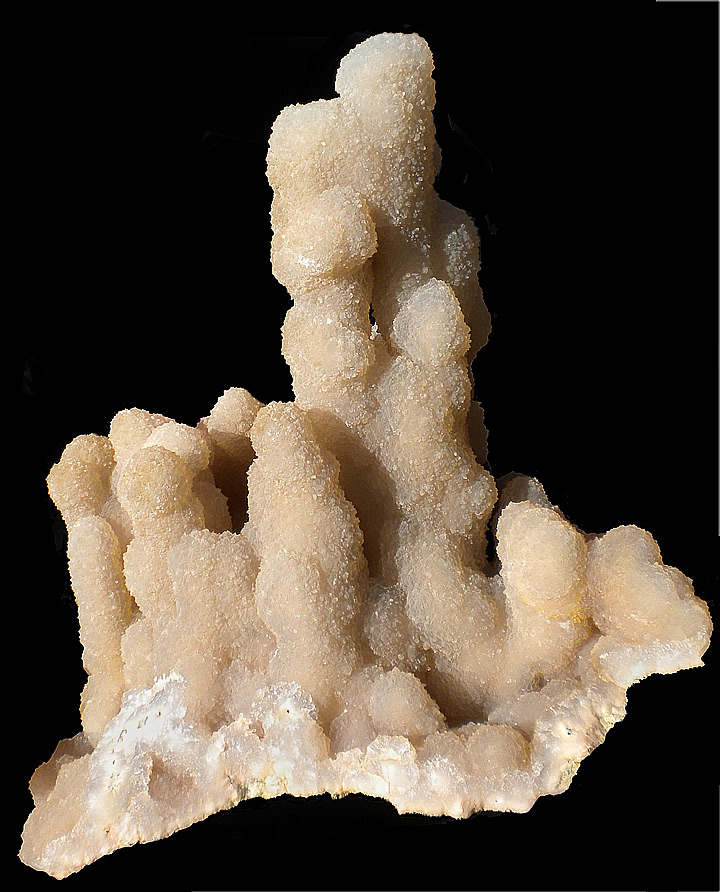 Quartz over Chalcedony, Nasik, Poonah, Maharashtra, India