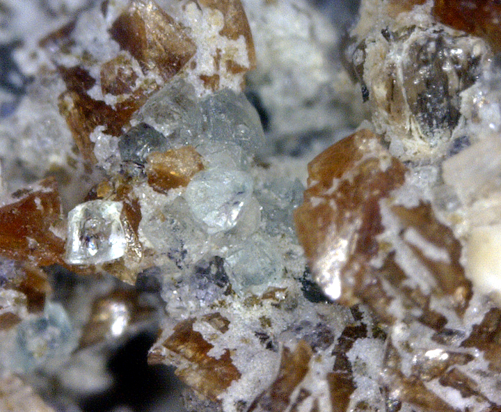 Rhodochrosite and Fluorite, Mont Saint-Hilaire, Québec, Canada ex Ron Waddell