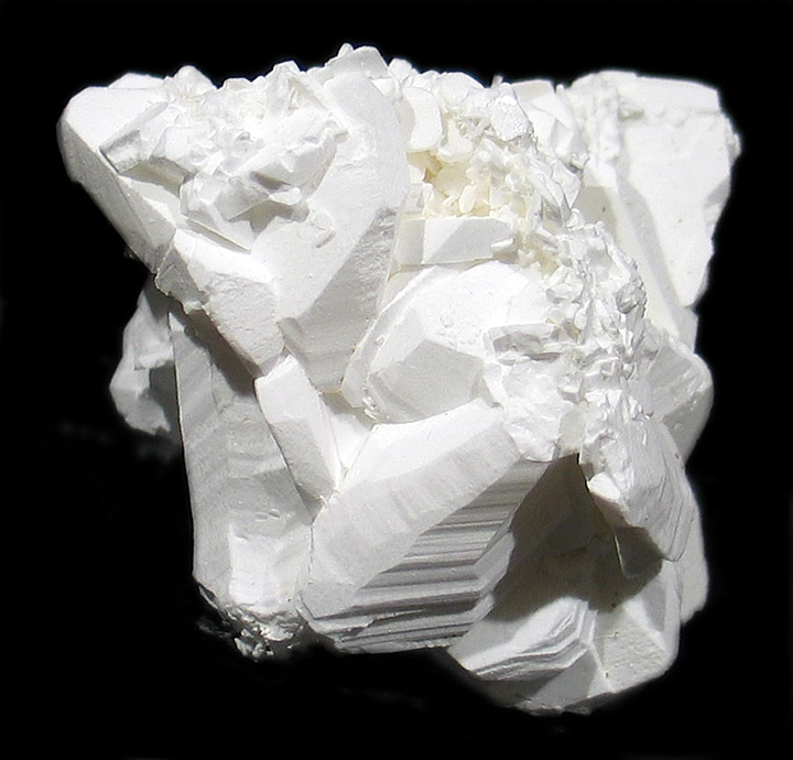 Tincalconite (TL) pseudomorph of Borax, Baker mine/U.S. Borax Mine, Kramer Borate deposit, Boron, Kramer District, Kern Co., California collected by Seibel & Minette